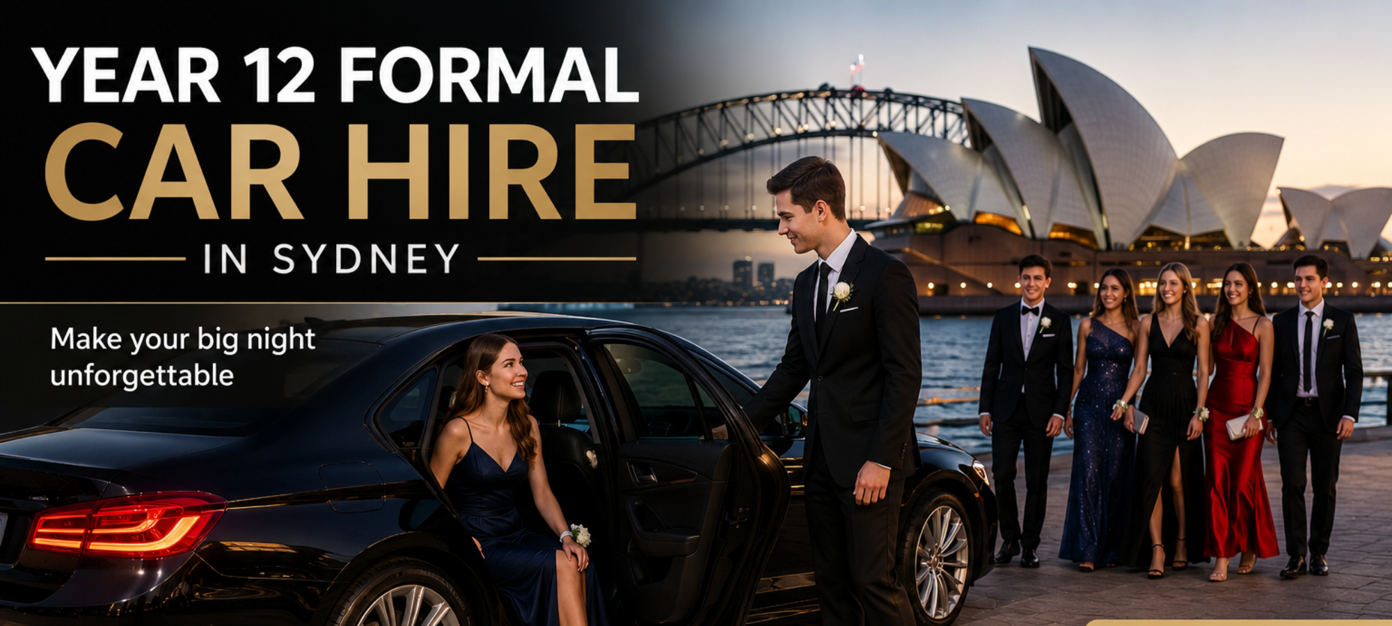 Year 12 formal car hire in Sydney
