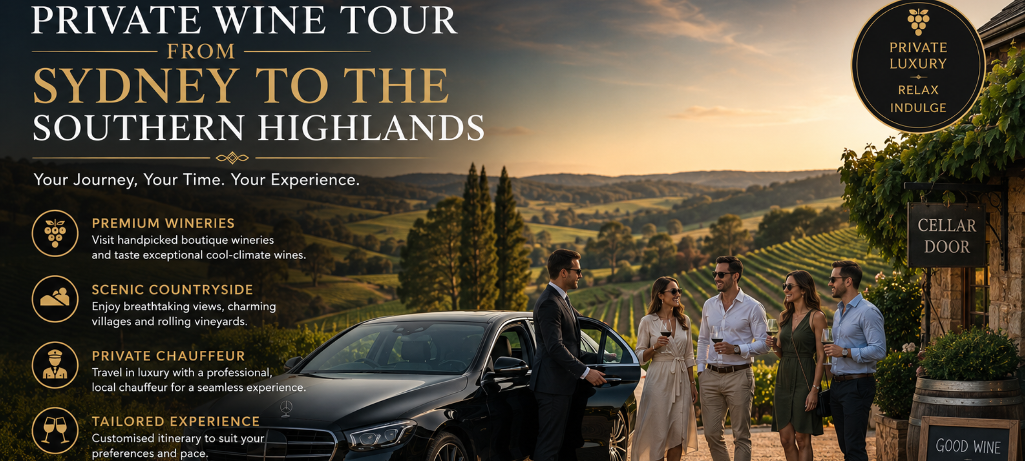 private wine tour from Sydney
