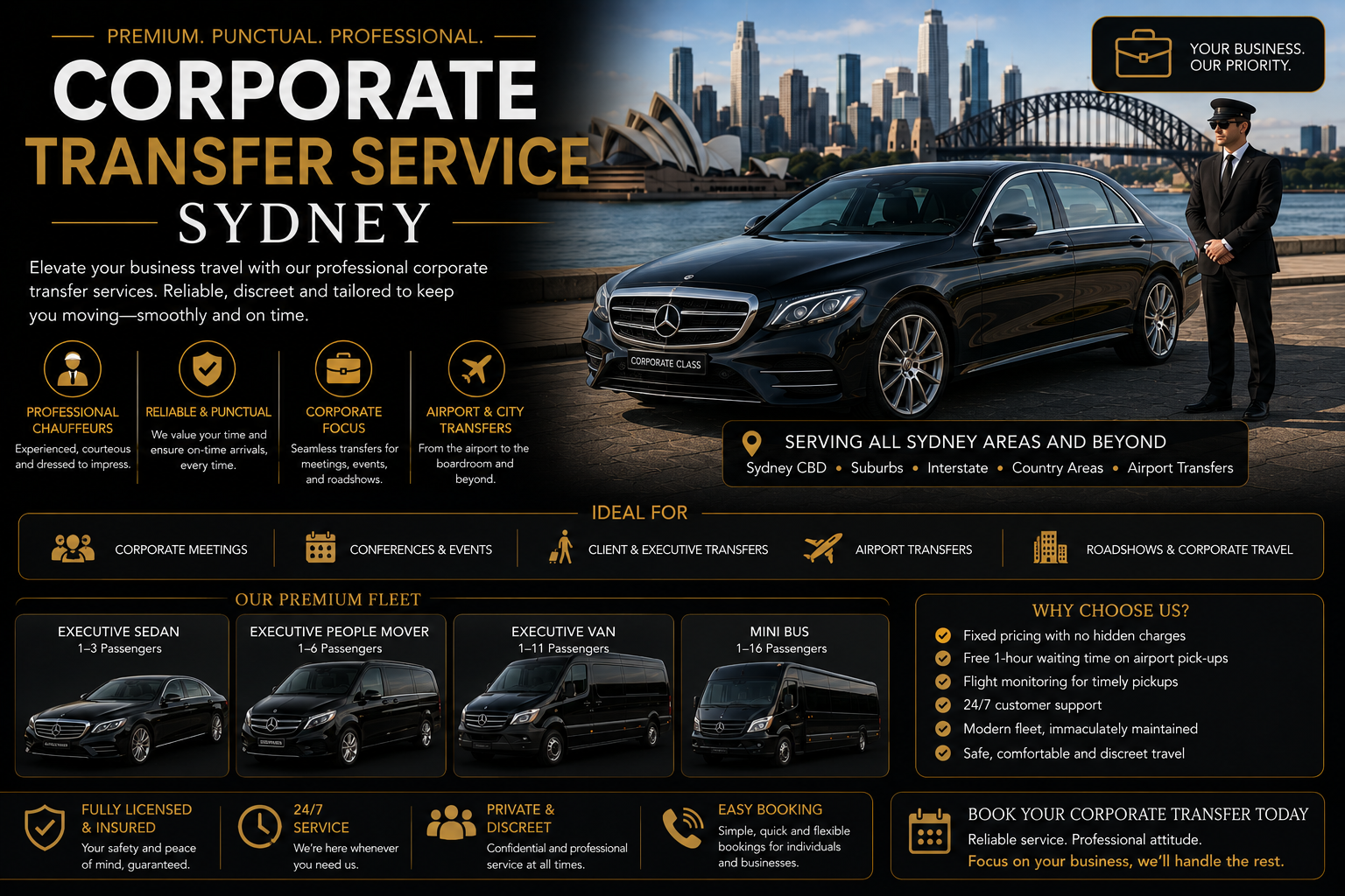 Corporate Transfer Service in Sydney