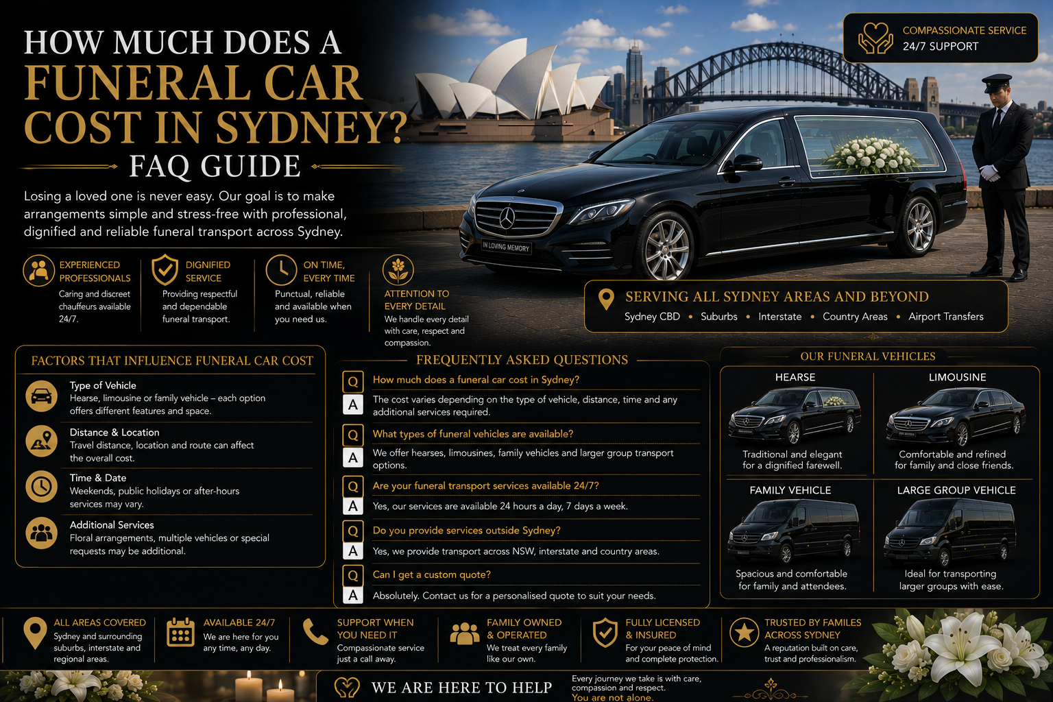 How Much Does a Funeral Car Cost in Sydney FAQ Guide
